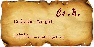 Császár Margit névjegykártya